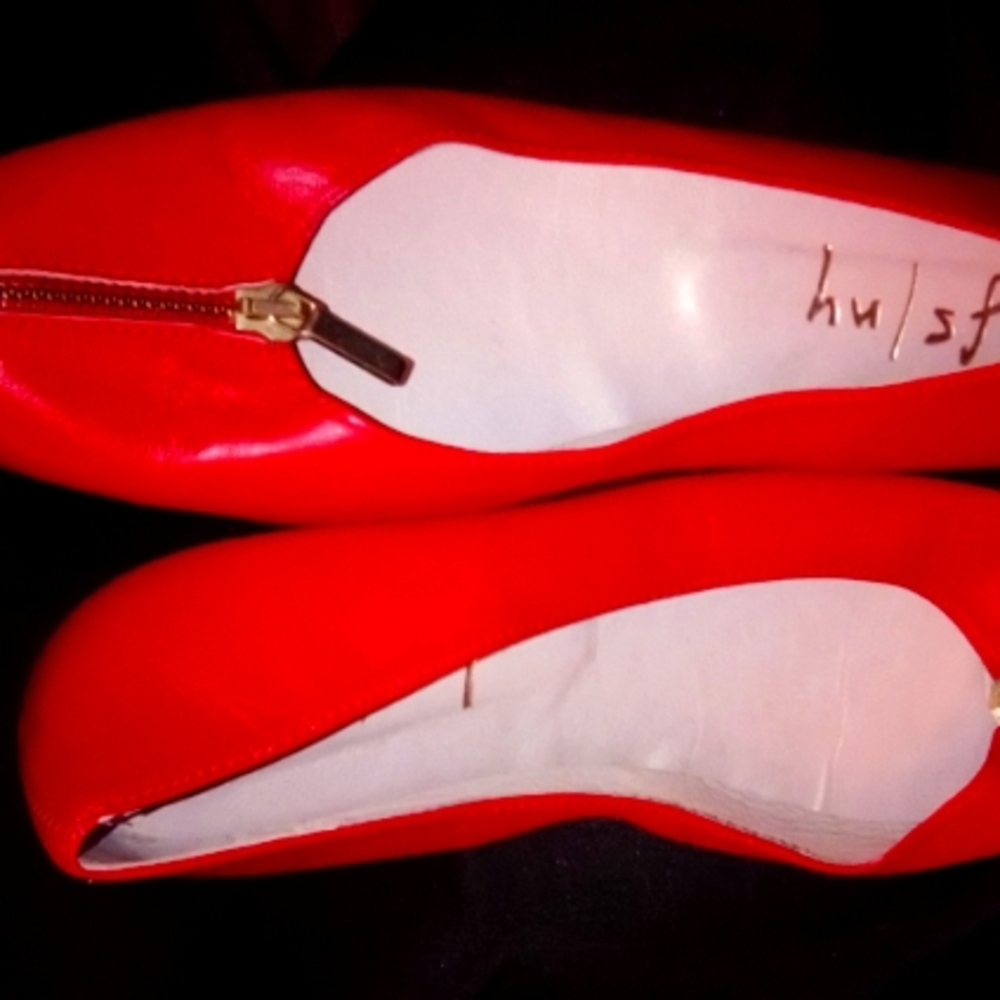 FS NY Red Flats Size 10 New